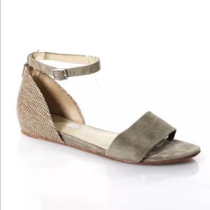 Coye Nokes Suede leather open toe ankle straps